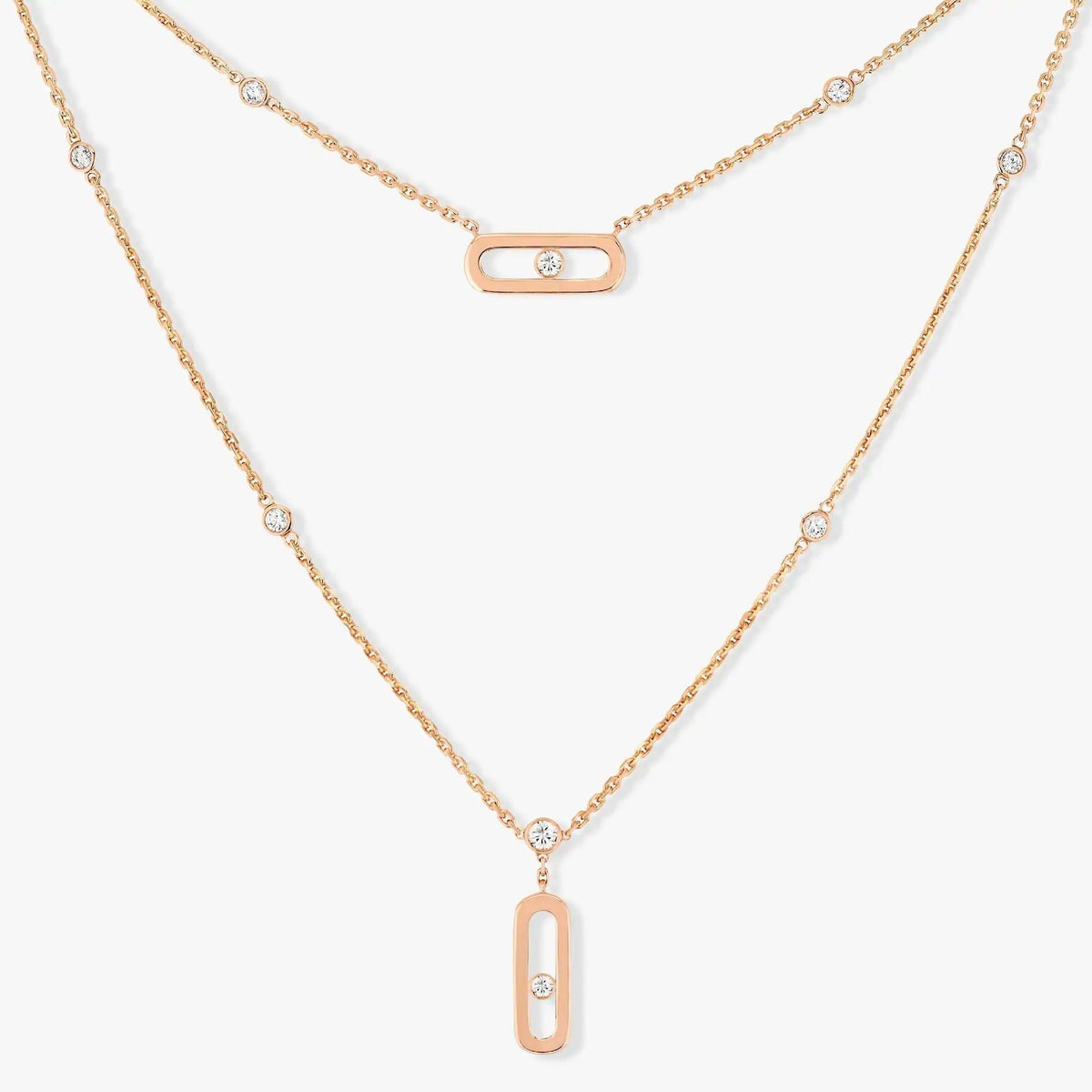 Messika Move Uno 2 Rangs Paved Necklace
